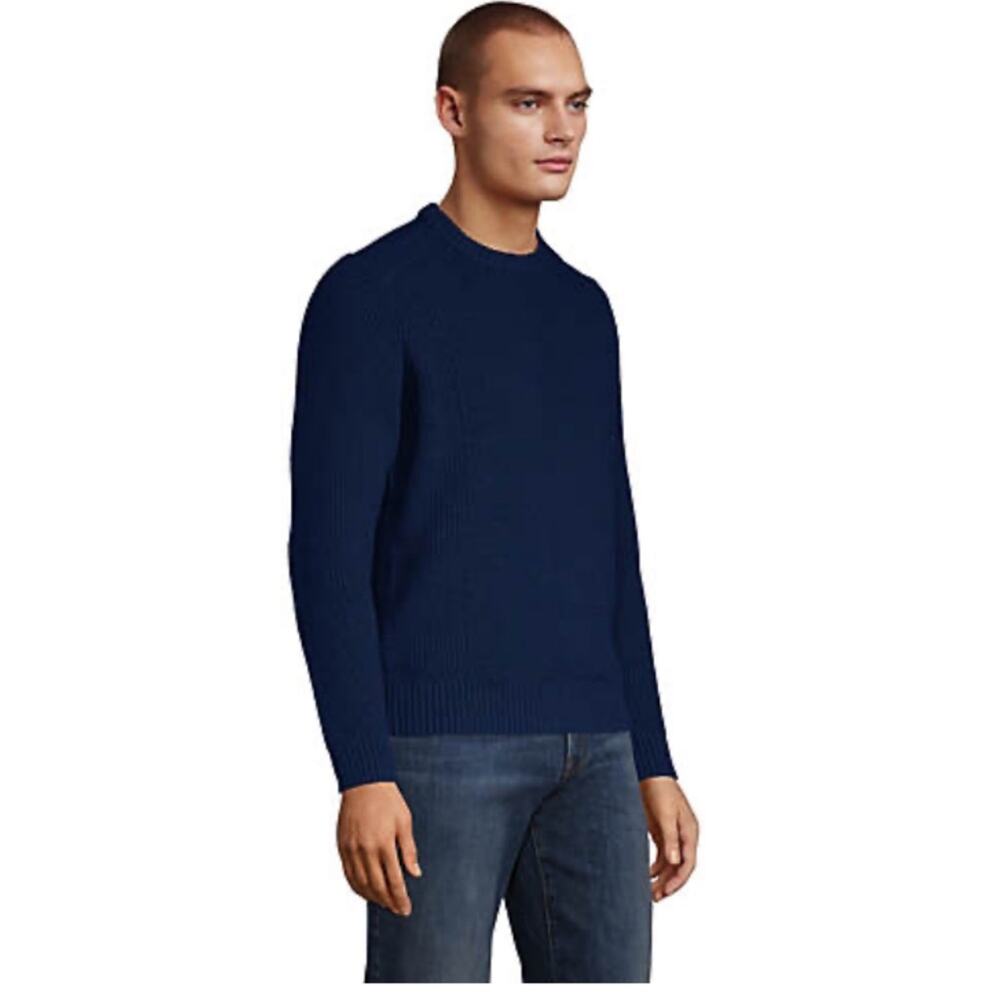 Blake Shelton x Lands’ End Men Sea Navy Baumwolle Cotton Blend Sweater Size XL